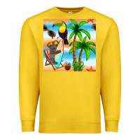 Lemon tropical animals seamless pattern Premium Sweatshirt - BundleAndBundleShop