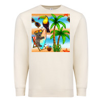 Sandshell tropical animals seamless pattern Premium Sweatshirt - BundleAndBundleShop