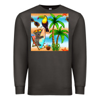 Smoke tropical animals seamless pattern Premium Sweatshirt - BundleAndBundleShop
