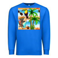 True Royal tropical animals seamless pattern Premium Sweatshirt - BundleAndBundleShop