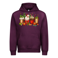 Mauve Wine Christmas Santa coffee cups Urban Hoodie - MaliasSmallBusiness