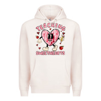Pale Pink teaching sweethearts Premium Hoodie - MaliasSmallBusiness