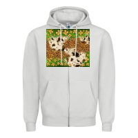 Dove Grey St. Patrick's Day shamrock tumbler Zipper Hoodie - Neo Western