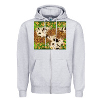 Heather Grey St. Patrick's Day shamrock tumbler Zipper Hoodie - Neo Western