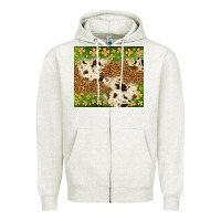 Oatmeal Heather St. Patrick's Day shamrock tumbler Zipper Hoodie - Neo Western