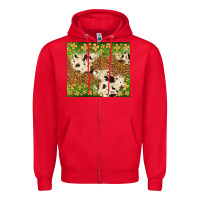 Red St. Patrick's Day shamrock tumbler Zipper Hoodie - Neo Western