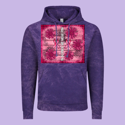 In October We Wear Pink Vintage Hoodie Designed By Adodesignshop