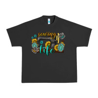 Pigment Black sewing life western Urban Heavy Tee - texasbilliewilder