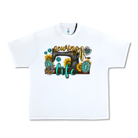 White sewing life western Urban Heavy Tee - texasbilliewilder