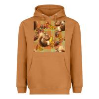 Meerkat fall squirrel and plaid seamless Heavyweight Hoodie - BundleAndBundleShop