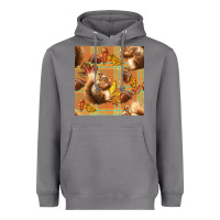 Storm fall squirrel and plaid seamless Heavyweight Hoodie - BundleAndBundleShop