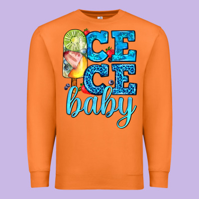 Ice Ice Baby With Popsicle Premium Sweatshirt Designed By Adodesignshop