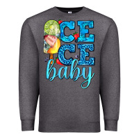 Charcoal Heather ice ice baby with popsicle Premium Sweatshirt - AdoDesignShop