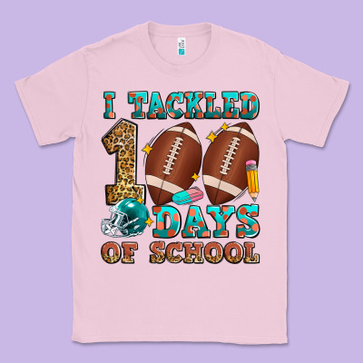 I Tackled 100 Days Of School American Football Classic Tee Designed By Zillion Design Studio