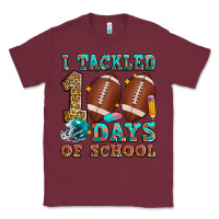 Burgundy i tackled 100 days of school american football Classic Tee - Zillion Design Studio