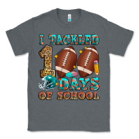 Charcoal Heather i tackled 100 days of school american football Classic Tee - Zillion Design Studio