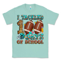 Seafoam i tackled 100 days of school american football Classic Tee - Zillion Design Studio