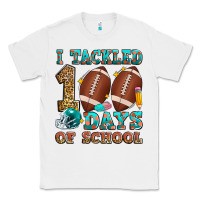 White i tackled 100 days of school american football Classic Tee - Zillion Design Studio