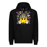 Black mardi gras vibes Premium Hoodie - MaliasSmallBusiness