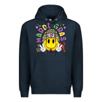 Navy mardi gras vibes Premium Hoodie - MaliasSmallBusiness