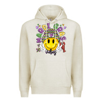 Oatmeal Heather mardi gras vibes Premium Hoodie - MaliasSmallBusiness