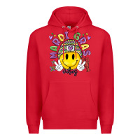 Red mardi gras vibes Premium Hoodie - MaliasSmallBusiness