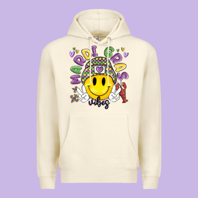 Mardi Gras Vibes Premium Hoodie Designed By Maliassmallbusiness