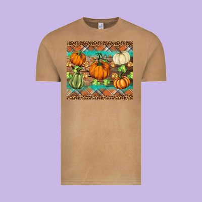 Fall Pumpkin Vintage Tee Designed By Barkaloodesign