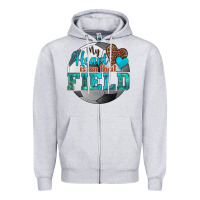 Heather Grey my heart is on that field soccer Zipper Hoodie - HRA Design Shop
