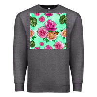 Charcoal Heather floral background Premium Sweatshirt - BundleAndBundleShop