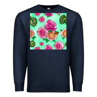 Navy floral background Premium Sweatshirt - BundleAndBundleShop