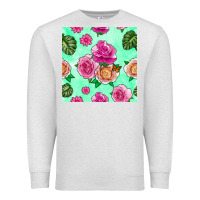 Oatmeal Heather floral background Premium Sweatshirt - BundleAndBundleShop