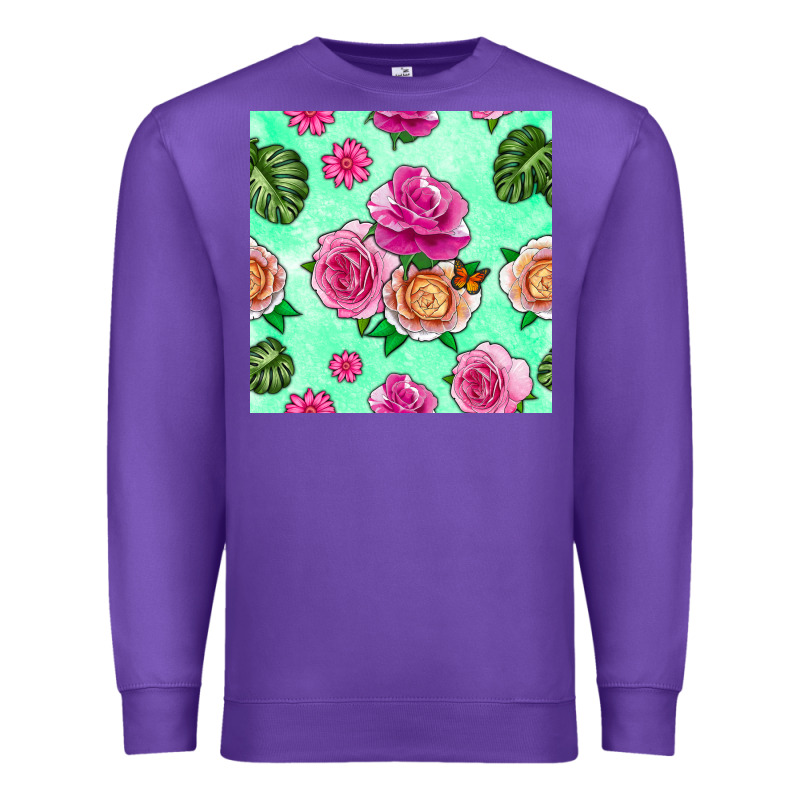 Floral Background Premium Sweatshirt by BundleAndBundleShop | Teevron
