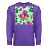 Purple floral background Premium Sweatshirt - BundleAndBundleShop