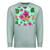Seafoam floral background Premium Sweatshirt - BundleAndBundleShop