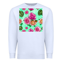 White floral background Premium Sweatshirt - BundleAndBundleShop