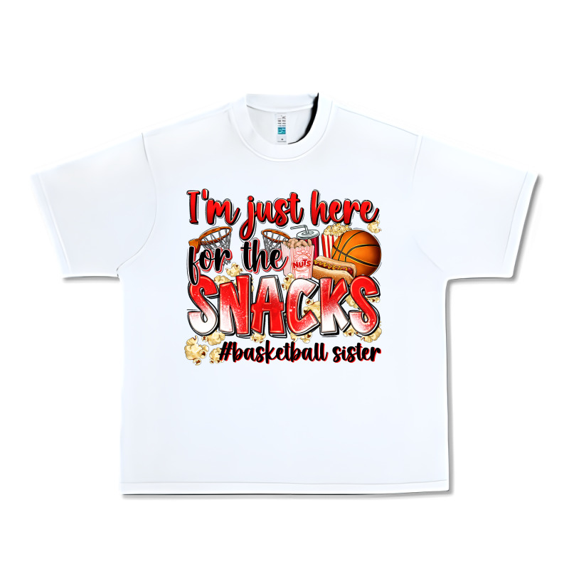 Im Just Here For The Snacks Basketball Sister Urban Heavy Tee by Zillion Design Studio | Teevron