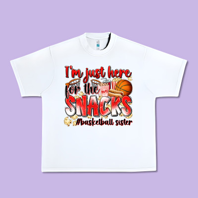 Im Just Here For The Snacks Basketball Sister Urban Heavy Tee Designed By Zillion Design Studio