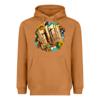 Meerkat cross with bible and sunflowers Heavyweight Hoodie - AdoDesignShop
