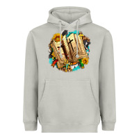 Moon Dust cross with bible and sunflowers Heavyweight Hoodie - AdoDesignShop