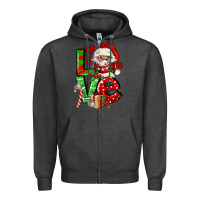 Charcoal Heather love gnomes Zipper Hoodie - FaDigitalArtStudio