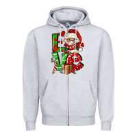 Heather Grey love gnomes Zipper Hoodie - FaDigitalArtStudio