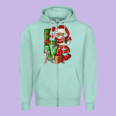 Love Gnomes Zipper Hoodie Designed By Fadigitalartstudio