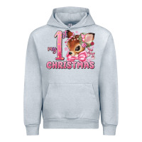 Heather Grey my first christmas pink reindeer Urban Hoodie - MaliasSmallBusiness