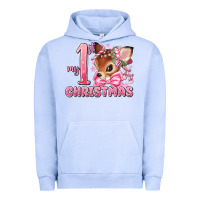Pigment Grape Ice my first christmas pink reindeer Urban Hoodie - MaliasSmallBusiness