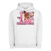 Pigment Lunar Rock my first christmas pink reindeer Urban Hoodie - MaliasSmallBusiness