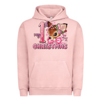 Pigment Salmon my first christmas pink reindeer Urban Hoodie - MaliasSmallBusiness