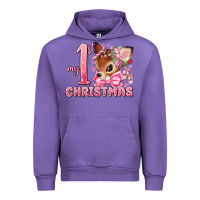 Tulip my first christmas pink reindeer Urban Hoodie - MaliasSmallBusiness