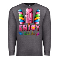 Charcoal Heather enjoy the little things Premium Sweatshirt - AdoDesignShop