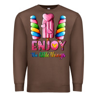 Chestnut enjoy the little things Premium Sweatshirt - AdoDesignShop